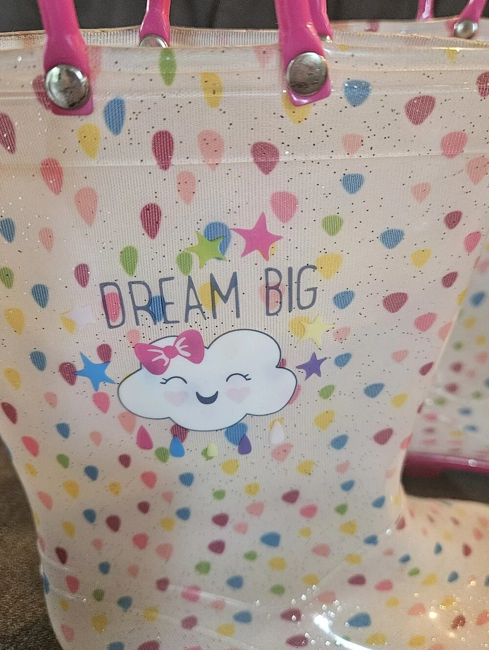 Kids Pink Polka Dot Rain Boots - Dream Big